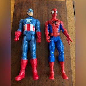 Marvel Spiderman and Captain America